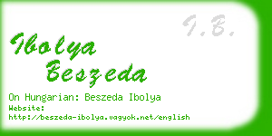 ibolya beszeda business card